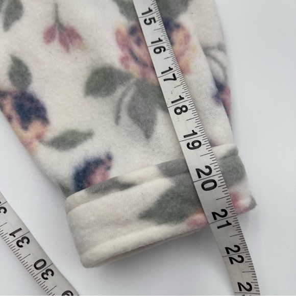 Vintage Cherokee Fleece Jacket Womens L/XL Green Floral Button Up Cardigan 90s - Picture 13 of 13